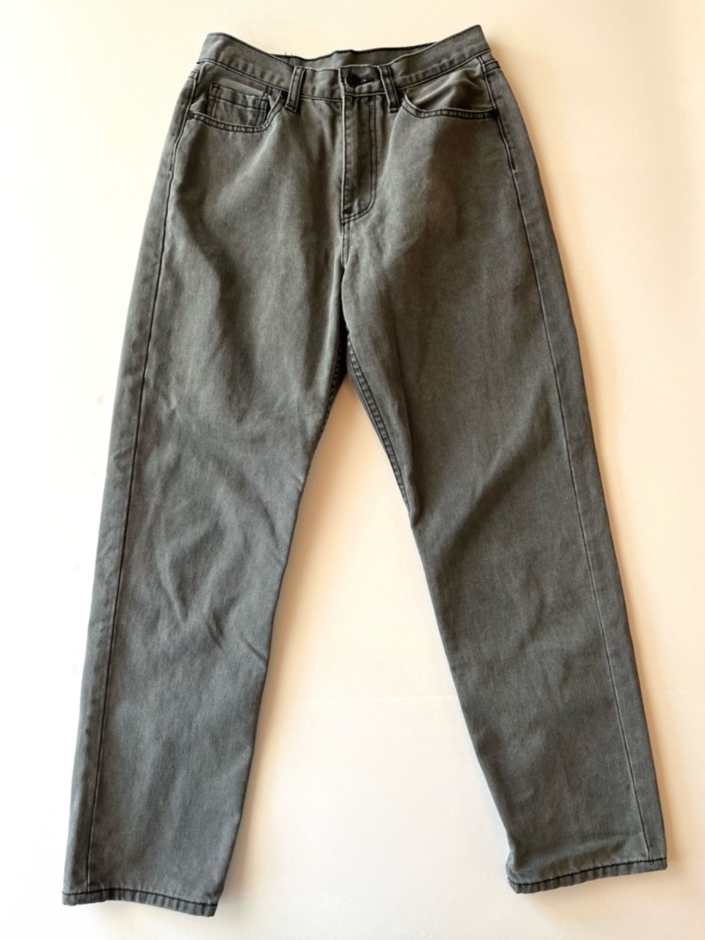 UNIF Gray High Waisted Straight Leg Jeans Size 27 100% Cotton